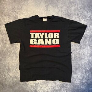Vintage Wiz Khalifa Taylor Gang T Shirt Men Medium Black Red Graphic Cotton
